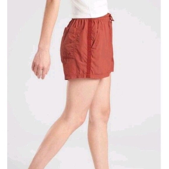 Athleta Expedition Shorts 0 Etruscan Red Elastic Waist Activewear Short 2.5 157 - Picture 2 of 7
